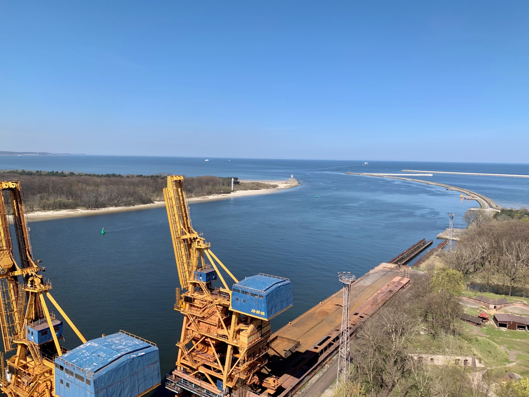 Blick vom höchsten Leuchtturm an der Ostseeküste